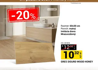 Gres Sigurd Wood Honey 60x30 cm