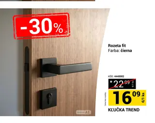 Kľučka Trend Rozeta fit čierna