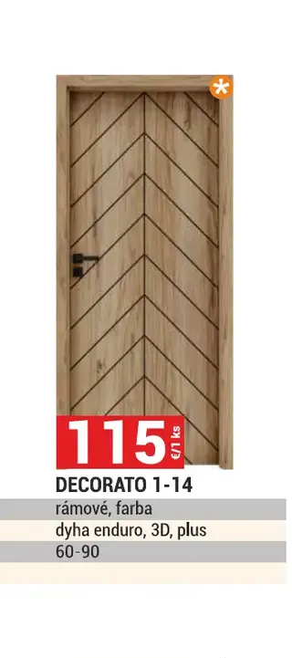 Decorato 1-14 rámové dvere