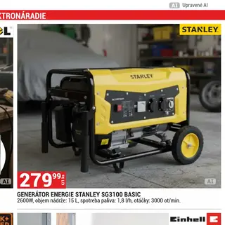 Generátor energie Stanley SG3100 Basic