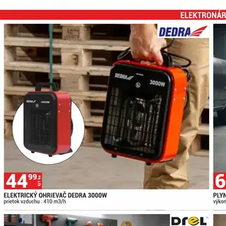Elektrický ohrievač Dedra 3000W