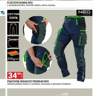 Pracovné nohavice Premium NEO