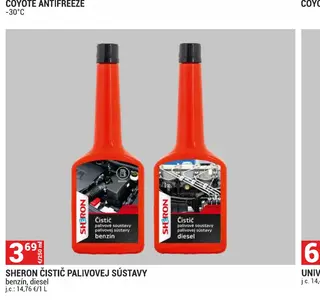 Sheron čistič palivovej sústavy benzín, diesel 250 ml