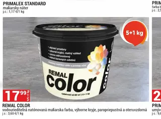 Remal Color vodouriediteľná natónovaná maliarska farba 5+1 kg