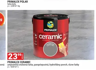 Primalex Ceramic umývateľná vnútorná farba 2,5 l