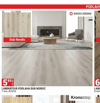 Laminátová podlaha Dub Nordic 7 mm, AC4/32