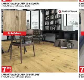 Laminátová podlaha Dub Orlean 8 mm, AC4/32, 4-stranná v-drážka
