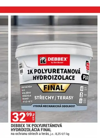 Debbex 1K polyuretánová hydroizolácia Final 4 kg