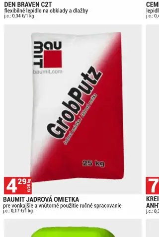 Baumit jadrová omietka 25 kg