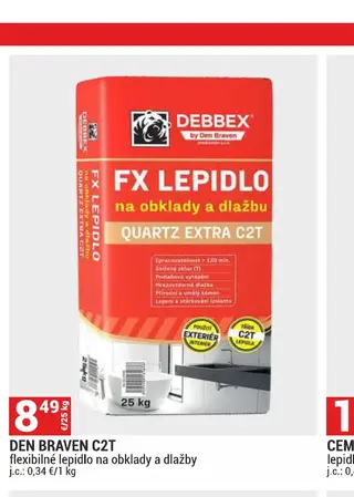Den Braven C2T flexibilné lepidlo na obklady a dlažby 25 kg