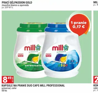 Kapsule na pranie Duo Caps Mill Professional universal, color 50 ks