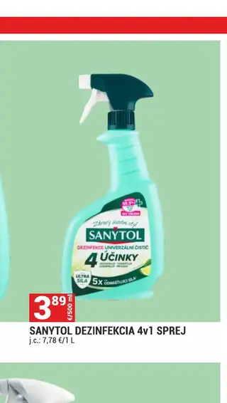Sanytol dezinfekcia 4v1 sprej