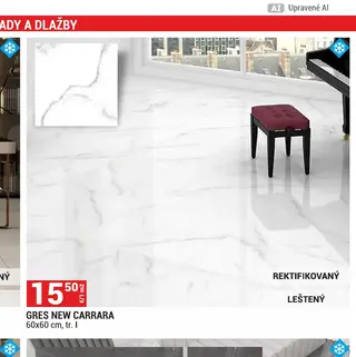 Gres New Carrara 60x60 cm, tr. I