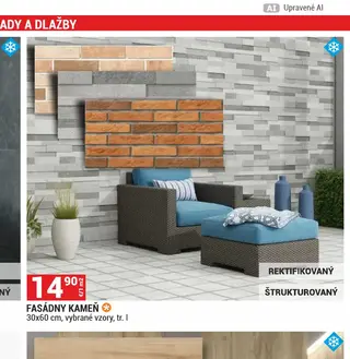 Fasádny kameň 30x60 cm, vybrané vzory, tr. I