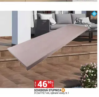 Schodová stupnica 31,5x119,7 cm, vybrané vzory, tr. I
