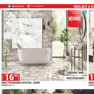 Gres Patagonia Crystal, Ivory 60x60 cm, tr. I