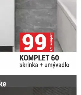 Komplet 60 skrinka + umývadlo Séria Arsena