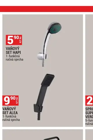 Vaňový set Hapi 1-funkčná ručná sprcha