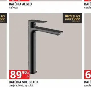 Batéria Sol Black umývadlová, vysoká