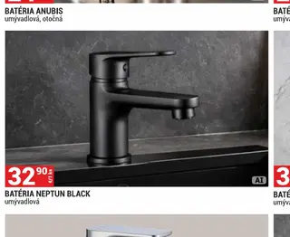 Batéria Neptun Black umývadlová