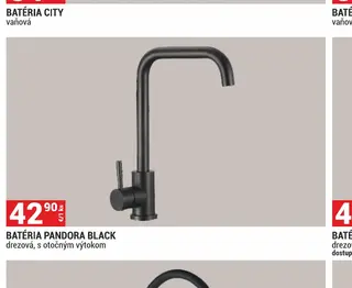 Batéria Pandora Black drezová, s otočným výtokom