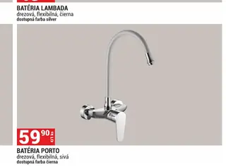 Batéria Porto drezová, flexibilná, sivá