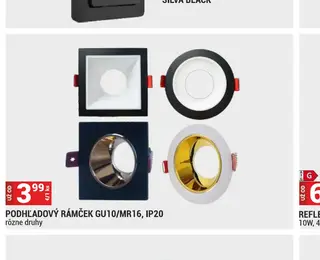 Podhľadový rámček GU10/MR16, IP20