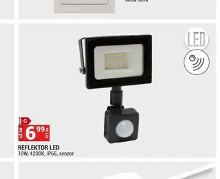 Reflektor LED 10W, 4200K, IP65, senzor