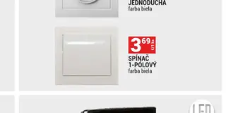 Spínač 1-pólový, farba biela