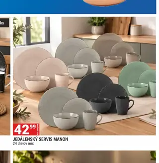 Jedálenský servis Manon 24 dielov mix