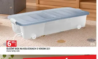 Úložný box na kolieskach s vekom 32 l