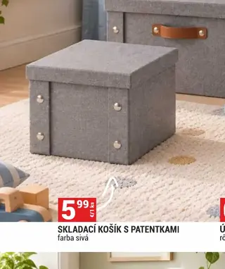 Skladací košík s patentkami