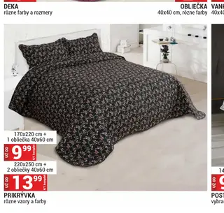 Prikrývka 170x220 cm + 1 obliečka 40x60 cm