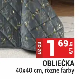 Obliečka 40x40 cm, rôzne farby