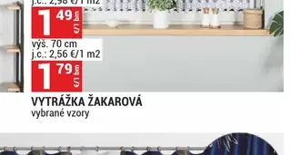 Vytrážka žakarová výš. 70 cm
