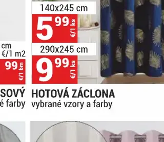 Hotová záclona 290x245 cm