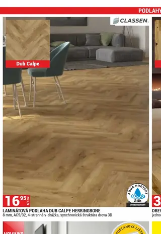 Laminátová podlaha Dub Calpe Herringbone 8 mm