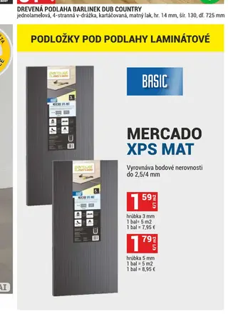 Mercado XPS Mat hrúbka 5 mm
