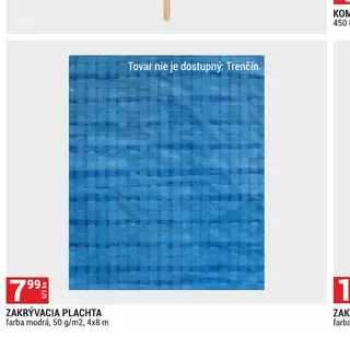 Zakrývacia plachta farba modrá, 50 g/m2, 4x8 m