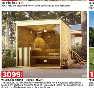 Vonkajšia sauna s presklením