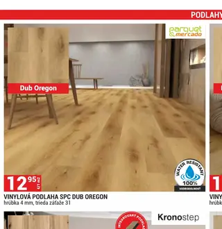 Vinylová podlaha SPC Dub Oregon hrúbka 4 mm, trieda záťaže 31
