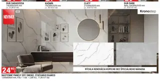 Nástenné panely SPC Smoke, Statuario Bianco 1200x600x4 mm