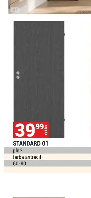 STANDARD 01 plné, farba antracit 60-80