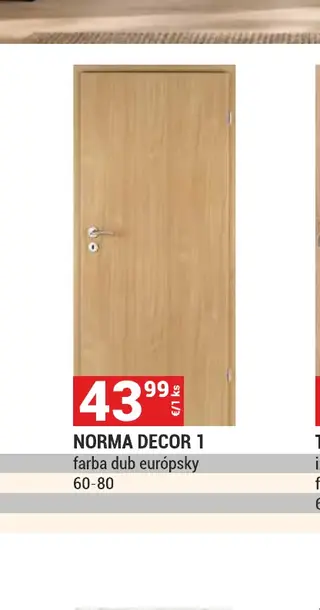 NORMA DECOR 1 farba dub európsky 60-80