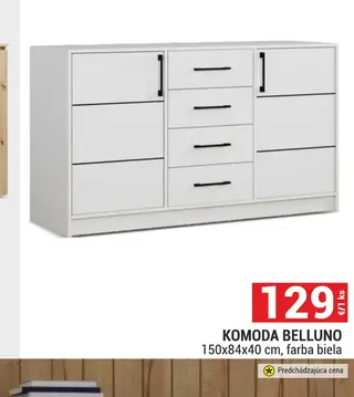 Komoda Belluno 150x84x40 cm, farba biela