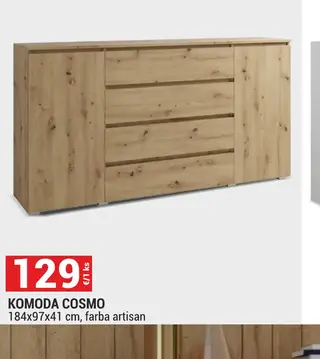 Komoda Cosmo 184x97x41 cm, farba artisan