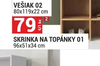 Skrinka na topánky 01 96x51x34 cm Predsieňový nábytok Renes