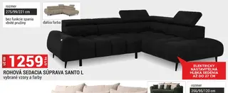 Rohová sedacia súprava Santo L