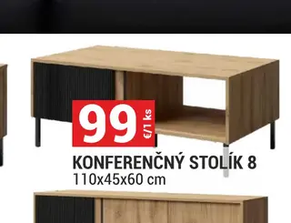 Konferenčný stolík 8 110x45x60 cm