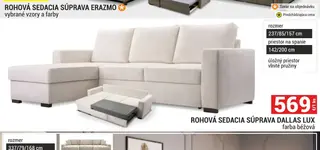 Rohová sedacia súprava Dallas Lux
